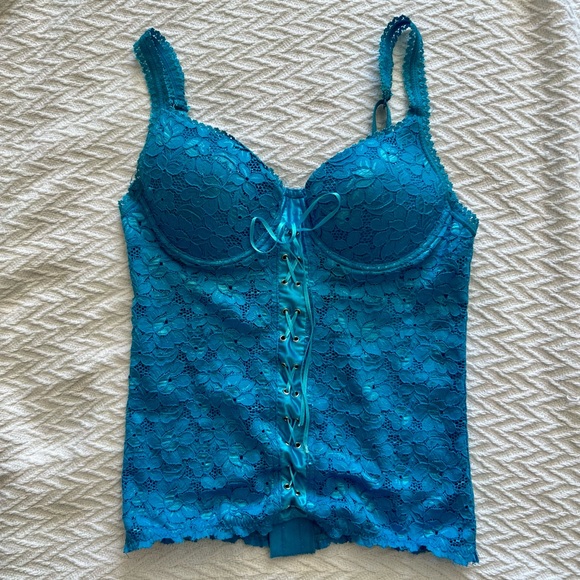 Amazing y2k lace up corset top size medium - Picture 2 of 7